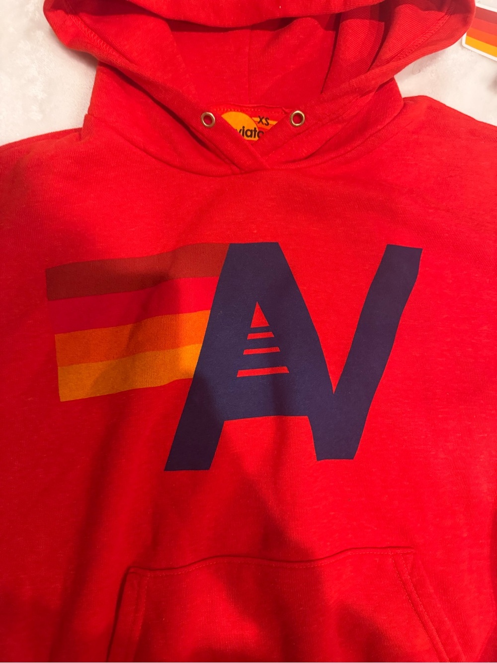 - NWT Aviator Nation Relaxed logo Pullover Hoodie Ice XS + Tote Bag - Picture 2 of 5